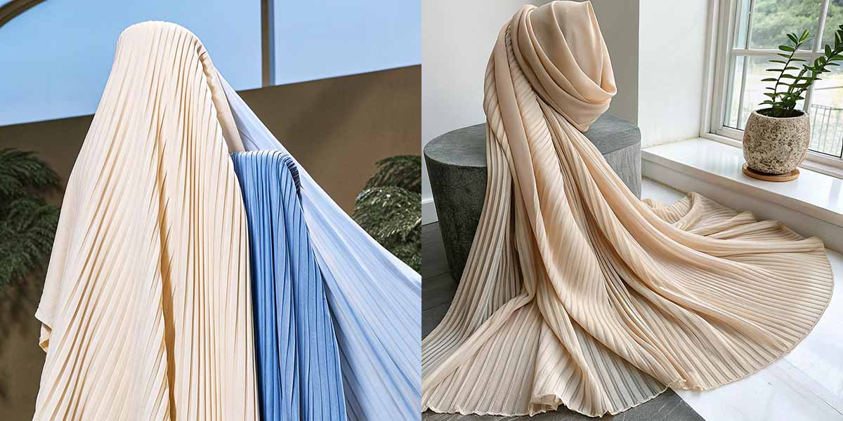 Fashion Pleated Heavy Chiffon Hijab