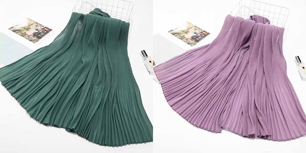 Fashion Pleated Heavy Chiffon Hijab